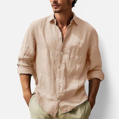 Maison Aurelien | Men's Cotton Linen Hawaiian Shirt
