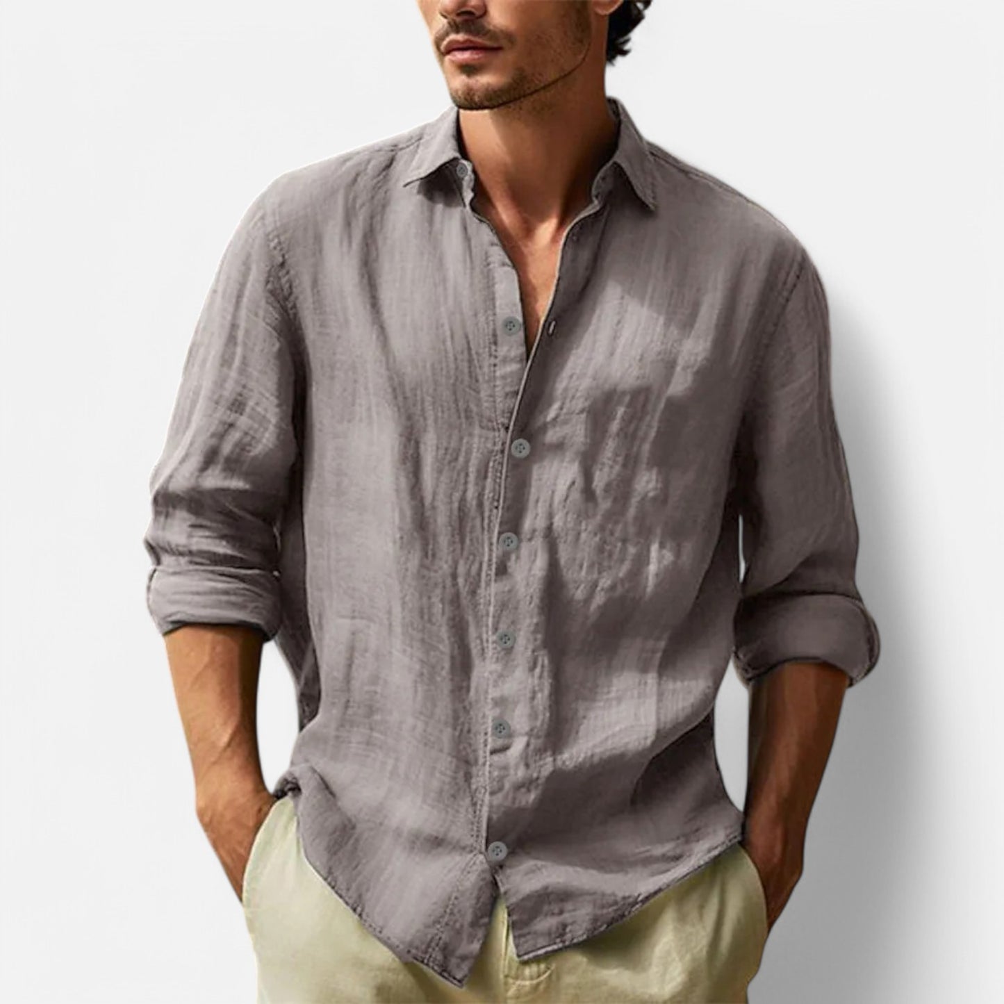 Maison Aurelien | Men's Cotton Linen Hawaiian Shirt