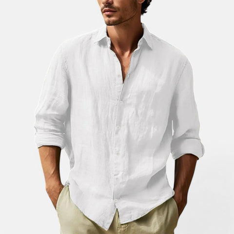 Maison Aurelien | Men's Cotton Linen Hawaiian Shirt