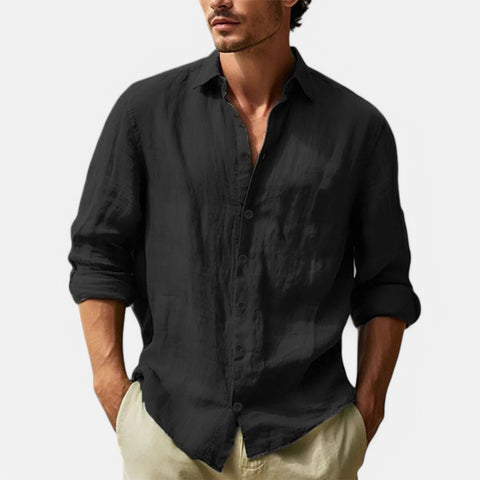 Maison Aurelien | Men's Cotton Linen Hawaiian Shirt