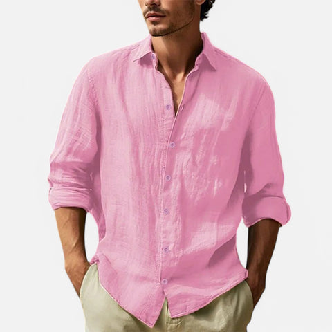 Maison Aurelien | Men's Cotton Linen Hawaiian Shirt