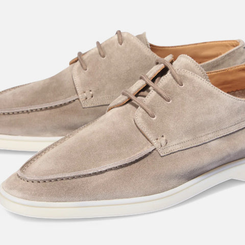 Maison Aurelien | Men's Suede Loafers with Laces