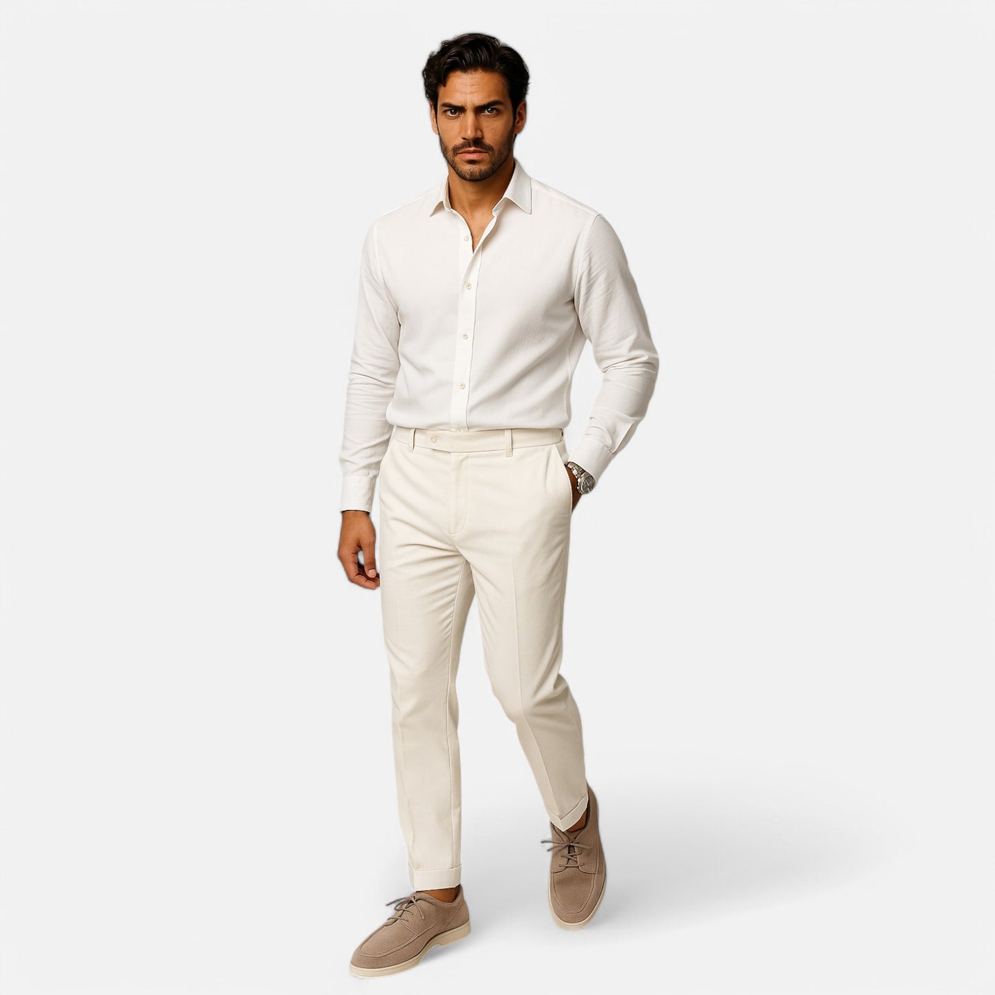 Maison Aurelien | Men's Suede Loafers with Laces