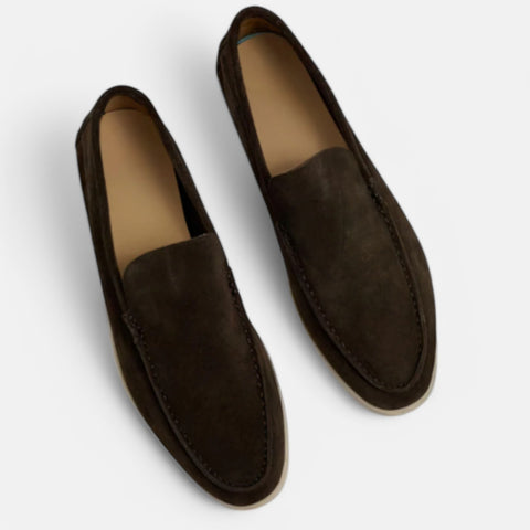 Maison Aurelien | Old Money Suede Slip-On Loafers for Men